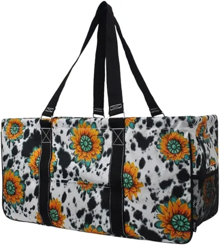 Vista 374 de NGIL Bolsa de comestibles reutilizable extra grande plegable de gran tamaño para comestibles, almacenamiento, picnic, playa, Estampado