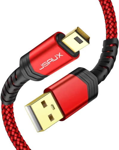 Vista 9 de JSAUX Cable mini USB [2 unidades de 3.3 pies + 6.6 pies], USB 2.0 tipo A a Mini B, cable trenzado de carga rápida para GoPro Hero 3+, controlador