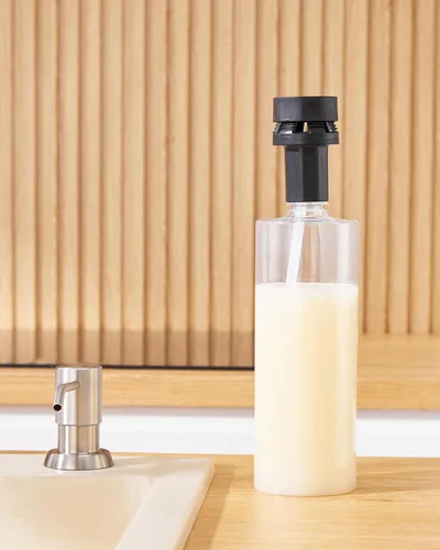 Vista 7 de Botella de Dispensador de Jabón Actualizada para Fregadero de Cocina Reemplazo - Botella de Jabón de 500ML/17oz - Un Reemplazo para Tu Dispensador
