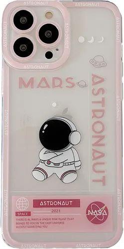 Vista 16 de Yonds Queen Funda transparente para iPhone 11, diseño de luna de astronauta espacial de astronauta de dibujos animados, elegante diseño de luna