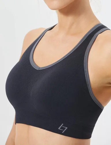 Vista 8 de FITTIN - Brasier deportivo con espalda cruzada para mujer, soporte acolchado de alto impacto sin costuras para yoga, gimnasio, entrenamiento y.