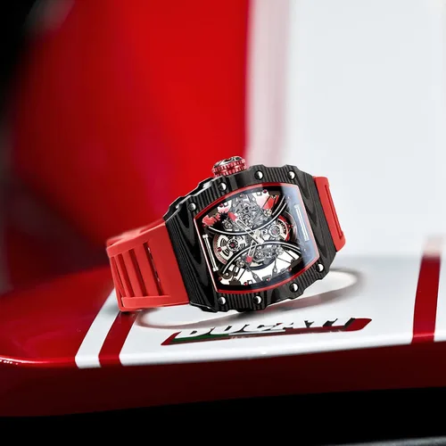 Vista 5 de FEICE FM602 - Reloj de pulsera automático para hombre, cristal de zafiro, movimiento japonés, esqueleto, automático, reloj mecánico automático