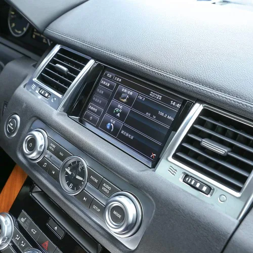 Vista 4 de Marco de navegación ABS para Land Rover Range Rover Sport RR Sport 2010-2013, Negro