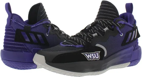 Vista 3 de adidas Zapatos de baloncesto Dame 7 Extended Play, NegroVioleta