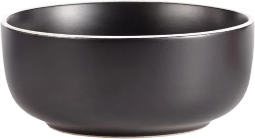 Vista 5 de Safdie & Co. Juego de vajilla cilíndrica de 2 tonos, color negro mate, servicio para 4, vajilla de fiesta, juegos de platos y cuencos, tendencias