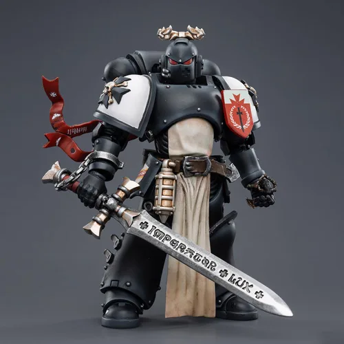 Vista 7 de JOYTOY 1/18 Warhammer 40,000 Figura de acción Black Templars The Emperors Champion Rolantus Collection