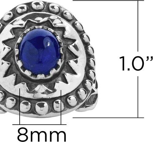 Vista 5 de Anillo de protección con forma de estrella de Estados Unidos West Sterling Choice of Colors Sunburst de tamaño 5 a 10, Metal Metal Piedra preciosa