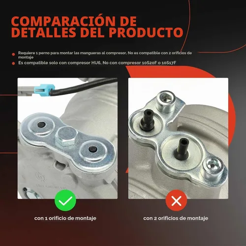 Vista 5 de A-Premium Compresor de aire acondicionado con embrague compatible con Chevrolet, modelos GMC - Silverado, Sierra, Suburban, Yukon, Tahoe y más