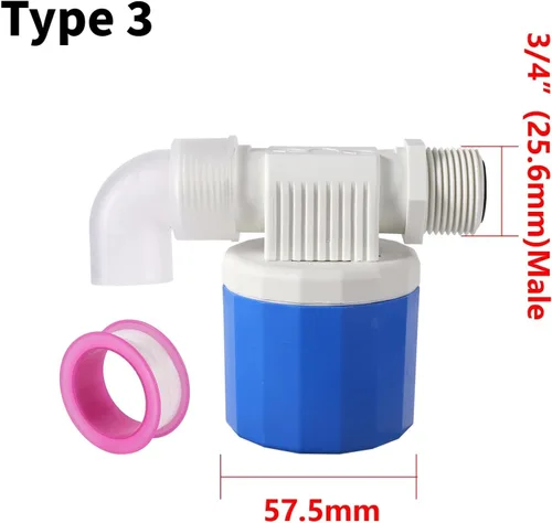 Vista 5 de 1/2 3/4 Lnch Water Level Control Valve Float Ball Tank Tower Pool Switch Inlet Stop 1Pcs(Type 1)