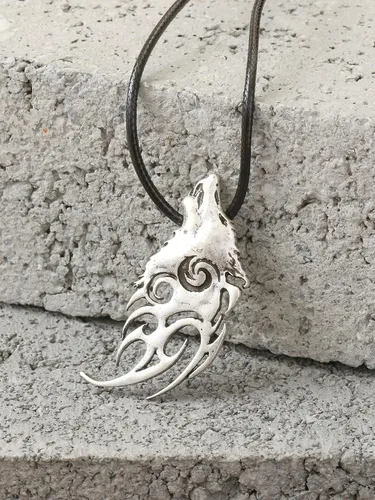 Vista 4 de HAQUIL Wolf Necklace Alpha Male Wolf Head Pendant Wolf Jewelry Gift For Men And Women