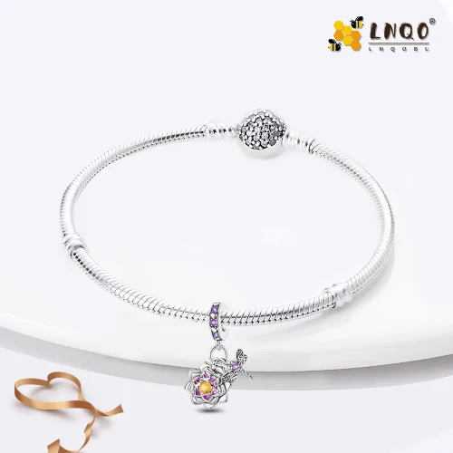 Vista 84 de LNQOBU Happy Life - Colgante para pulseras de abalorios, plata de ley 925 para mujer (con un espaciador de cuentas)