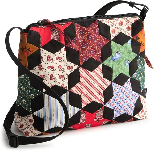 Vista 10 de Vera Bradley Bolso cruzado hipster de algodón de primera calidad con cremallera original para mujer Moonless Night
