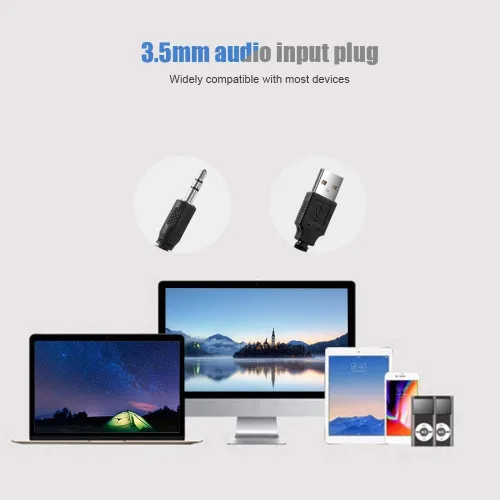Vista 3 de Barra de sonido, altavoces profesionales de computadora multifunción estéreo envolvente sonido de graves profundos USB con cable