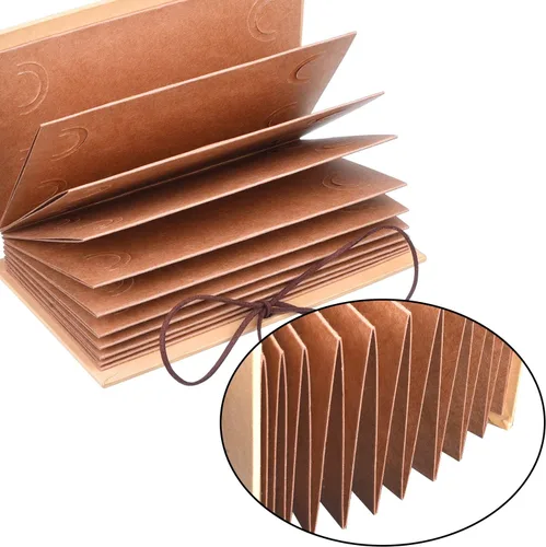 Vista 6 de Mudder Álbumes de recortes de tapa dura para fotos de 4 x 6 pulgadas, papel kraft hecho a mano para álbumes de recortes DIY, aniversario, cuaderno