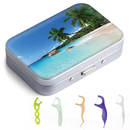 Vista 16 de Caja portátil de hilo dental Gerkia, fácil de almacenar palillos de hilo dental de varios tamaños, dispensador portátil de hilo dental es perfecto