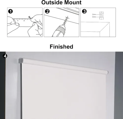 Vista 7 de Persianas enrollables sin cordón con filtro de luz para ventanas, persianas enrollables con resorte y puerta para dormitorio, persianas para Beige