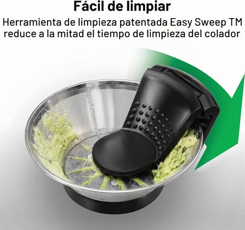 Vista 5 de Hamilton Beach Professional Máquina exprimidora, extractor centrífugo, con súper canal de 3.5 pulgadas para frutas y verduras enteras, herramienta