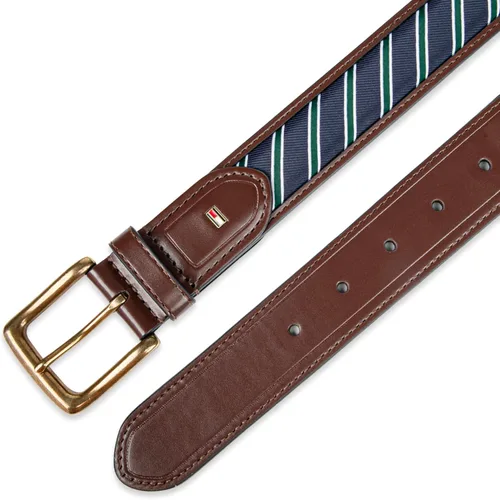 Vista 38 de Tommy Hilfiger Men's Fabric Inlay Casual Belt with Classic Harness Buckle