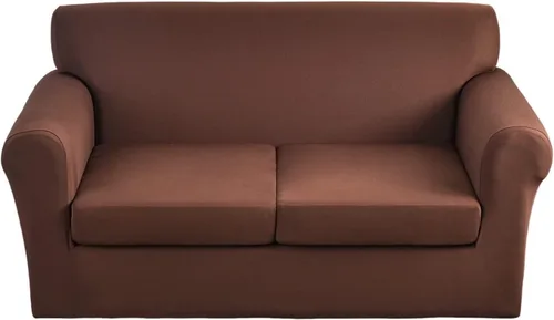 Vista 50 de Fundas elásticas para sofá de 1/2/3 cojines, funda estampada con fundas de cojín de asiento separadas, fundas de sofá lavables, protector de muebles