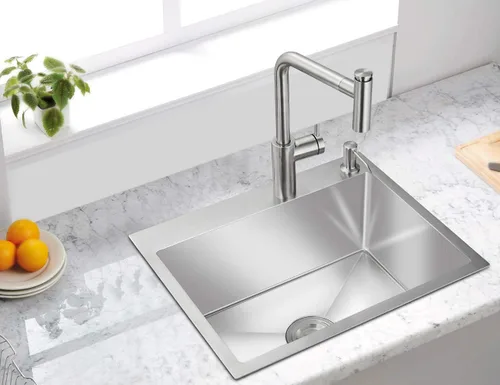 Vista 19 de ROVATE Fregadero de barra empotrable de 13 x 15 x 8 pulgadas, Fregadero de cocina pequeño de montaje superior de un solo compartimento, Fregaderos