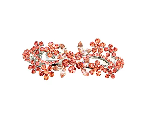 Vista 27 de Faship Clip de pasador de pelo de cristal floral AB multicolor