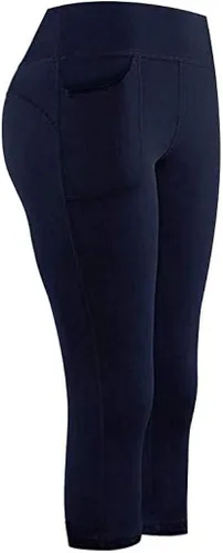 Vista 2 de Youmymine Pantalones deportivos de yoga de cintura alta para mujer, leggings ajustados para fitness, pantalones deportivos con bolsillos