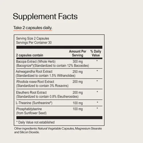 Vista 2 de Veracity Cortisol Calming - Suplemento clínicamente probado para el apoyo al estrés y al sueño - Reduce la tensión y mejora la claridad mental