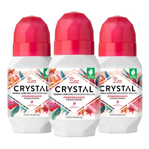 Vista 6 de Crystal- Desodorante mineral Roll-On manzanilla y té verde, paquete de de 12