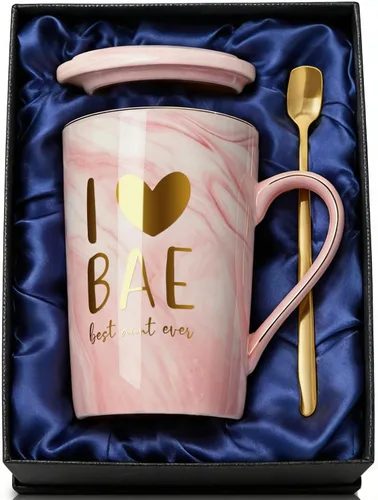 Vista 25 de ShinnyWis Regalos de graduación para mujeres 2026 - Taza con texto en inglés "She Believed She Could So She Did" Rosa