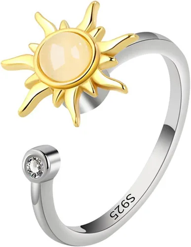 Vista 83 de Anillo de plata 925, anillos de plata ajustables para mujer, anillos de pulgar abiertos, anillos de circonio, anillos ajustables, anillos abiertos
