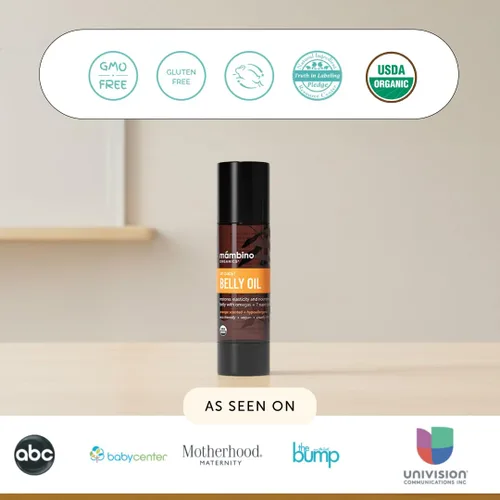 Vista 7 de Mambino Organics Oh Baby! Aceite de vientre para mujeres embarazadas, aceite orgánico para estrías para embarazo, elasticidad de la piel posparto