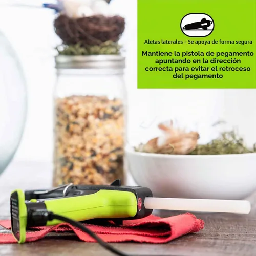 Vista 4 de Pistola de pegamento caliente Surebonder con apagado automático, doble temperatura, tamaño completo, 1.5 veces la potencia de las pistolas