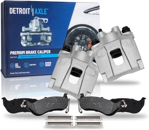 Vista 27 de Detroit Axle - Kit de freno delantero para Ford 2000-2005 Excursion 1999-2004 F-250 F-350 Super Duty Pinza de freno de disco con soporte Pastillas
