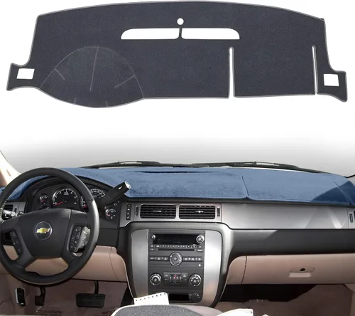 Vista 8 de Cubierta de Tablero Alfombrilla Compatible con Chevy Chevrolet Tahoe Suburban 2007-2014, Chevy Avalanche Silverado 1500 2500 3500 LTZ/GMC Sierra SLT