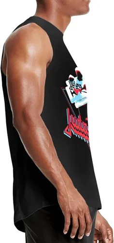 Vista 5 de Camiseta sin mangas para hombre, de rendimiento, gimnasio, entrenamiento, músculo, verano, algodón