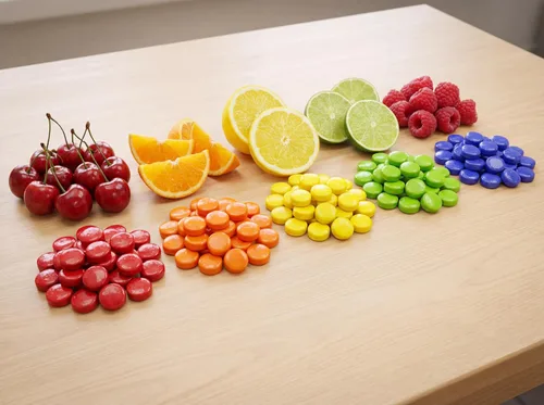Vista 6 de Sour Candy Bites Limón, Limón, Naranja, Azul Frambuesa y Cereza, 1 libra intensamente ácida, bolsa masticable dulce fresca a granel para compartir
