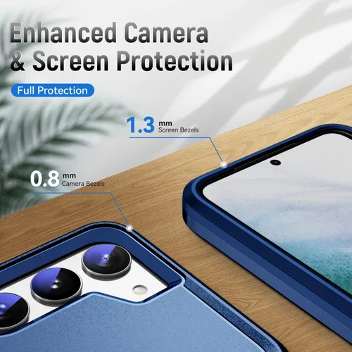 Vista 5 de Asuwish Funda para Samsung Galaxy S23 Plus 5G con protector de pantalla de vidrio templado y delgada híbrida de cuerpo completo, accesorios