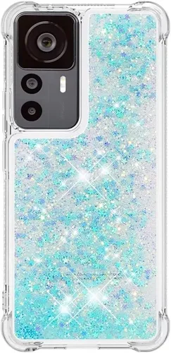 Vista 36 de Funda de silicona transparente con purpurina para Xiaomi Redmi A1 Bling Liquid Clear Star Heart Silicone Bumper a prueba de golpes, funda Azul