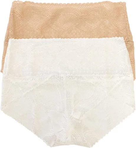 Vista 4 de Felina Finesse Mock Wrap Brief - Ropa interior para mujer, semitransparente, encaje elástico en 4 direcciones, súper elástico Back to Basics