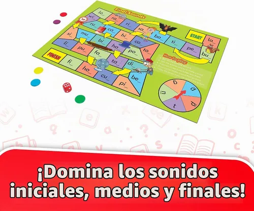 Vista 3 de Junior Learning Phonics - Juego de juegos de mesa, 6 contadores, edades de 4 a 5 años, habilidades lingüísticas, pre K-K, mediano