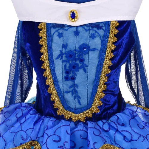 Vista 5 de Lito Angels Disfraz de princesa para niñas, disfraz de Halloween y Navidad con accesorios