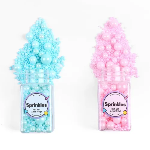 Vista 28 de Chispas comestibles de Navidad para hornear, chispas de Navidad, chispas de nonpareils, chispas rojas y verdes para galletas, magdalenas, fresas