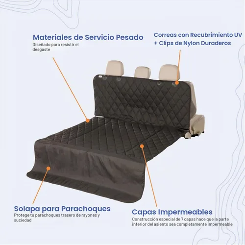 Vista 3 de Transportín para maletero de SUV para perros, empresa con base en EE. UU., S, Negro K9-Shield waterproof layer, non-slip backing, quick-release