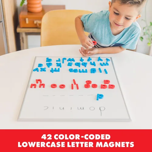 Vista 2 de Educational Insights Imanes alfa minúsculas codificados por colores, juego de 42 letras minúsculas magnéticas: perfecto para la escuela en casa