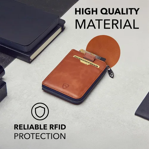 Vista 10 de Vaultskin NOTTING HILL - Cartera con cremallera y protección RFID para tarjetas