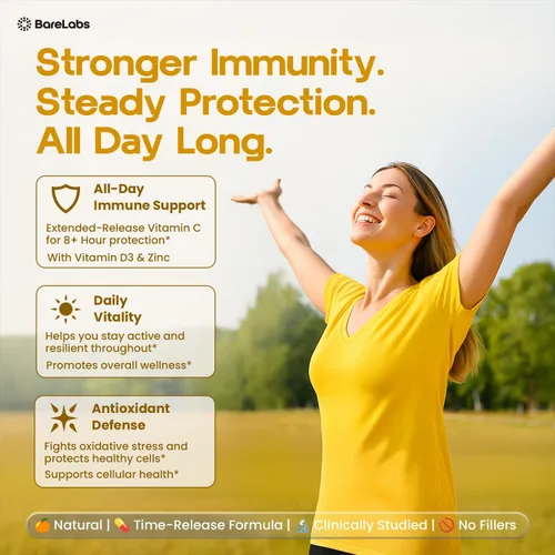 Vista 2 de Time Release Vitamina C 1000 mg + Vitamina D3 1000 UI + Zinc 30 mg Apoyo inmunológico y refuerzo de colágeno Sin OMG, antioxidante durante todo