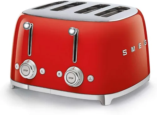 Vista 11 de Smeg Tostadora de 4 Rebanadas Estilo Retro Estético de los 50, 6 Preajustes, Ranuras Extra Anchas, Negro TSF03BLUS
