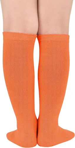 Vista 3 de American Trends Calcetines para niños, hasta la rodilla, uniforme, deportivos, de fútbol, a rayas, para niños y niñas