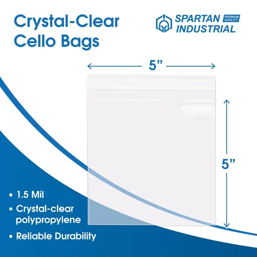 Vista 2 de Bolsas de celofán autosellantes de 5 x 5 pulgadas (1000 unidades) bolsas transparentes para galletas con sello para galletas decoradas, golosinas