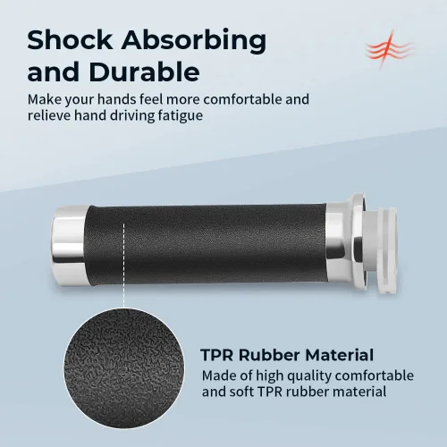 Vista 3 de Tubo de acelerador de agarre de repuesto para Honda OEM: 53145-MM8-000, tubo de acelerador doble de agarre derecho de 0.984 in y agarre izquierdo